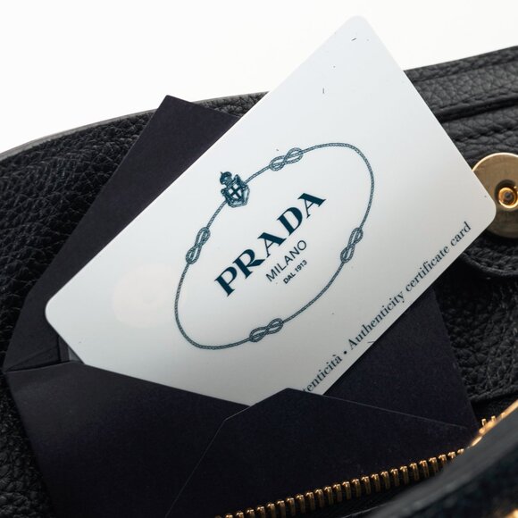 Prada Nero Vitello Phenix Leather Shopping Tote - Picture 11 of 11